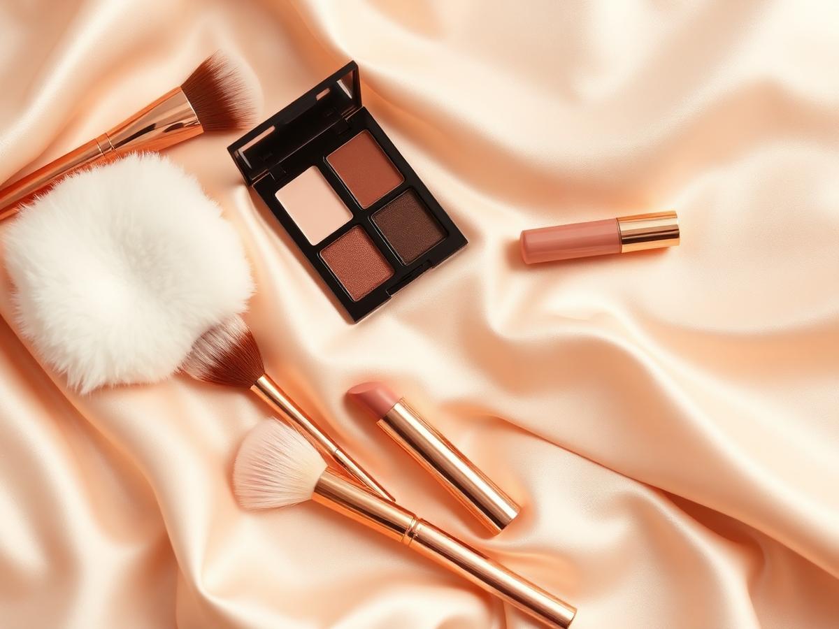 Brochas y productos de maquillaje profesional
